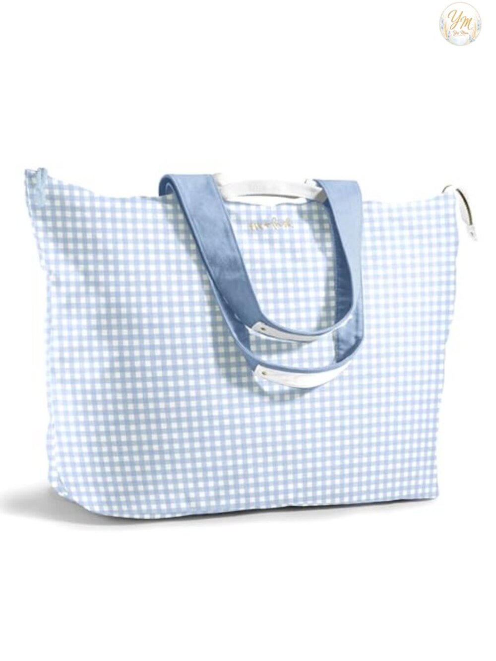 Oversized Travel Tote with Zip-Top, Water-Resistant Canvas, Foldable Beach Bag